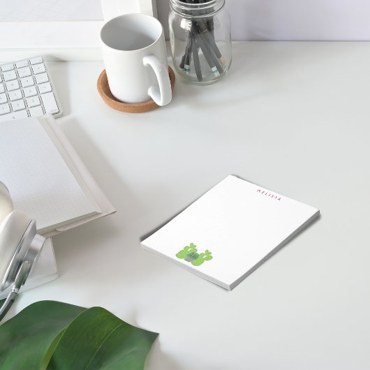 Bloc-note Cactus plante pots mignon nom