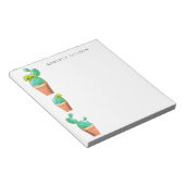 Bloc-note Cactus pointillés Fleurs Jaunes Personnalisées (Incliné)