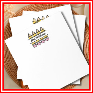 Bloc-note Cadeau Crayon Enseignant Remerciement Rentrée Scol