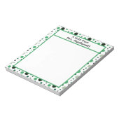 Bloc-note Cadeau d'appréciation pour enseignant à pois verts (Tourné)