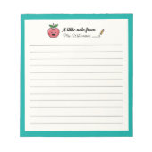 Bloc-note Cadeau d'appréciation pour enseignant avec Apple P (Devant)