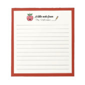 Bloc-note Cadeau d'appréciation pour enseignant avec Apple P (Devant)