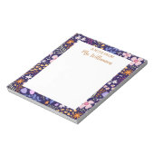 Bloc-note Cadeau d'appréciation pour l'enseignant Fleurs per (Tourné)
