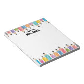 Bloc-note Cadeau de fin d'études personnalisé Mme Enseignant (Incliné)