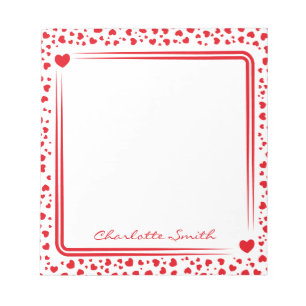 Bloc-note Cadeau de la Saint-Valentin avec nom personnalisé