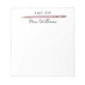 Bloc-note Cadeau de l'enseignant personnalisé Illustré crayo (Devant)