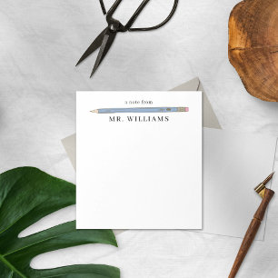 Bloc-note Cadeau de l'enseignant personnalisé Illustré noir 