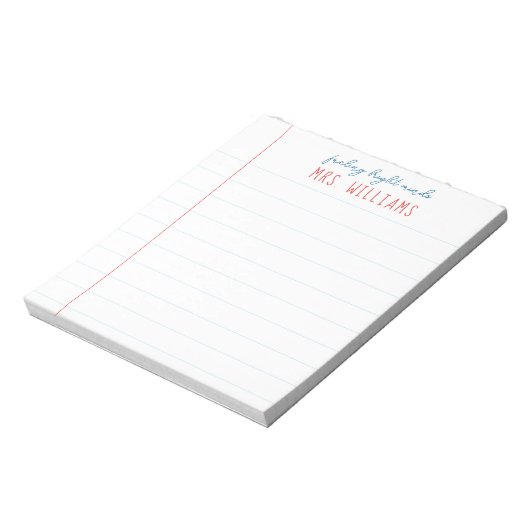 Bloc-note Cadeau de l'enseignant Préppy Papier Linked Notepa (Tourné)