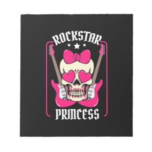 Bloc-note Cadeau de Noël Crâne de Princesse Rockstar