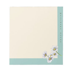 Bloc-note Cadeau de Noël Fleur de Daisy Aquarelle Boho