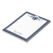 Bloc-note Cadeau de Noël personnalisé bleu (Tourné)