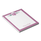 Bloc-note Cadeau de Noël rose personnalisé (Incliné)
