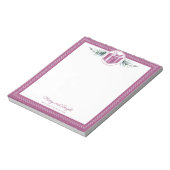 Bloc-note Cadeau de Noël rose personnalisé (Tourné)