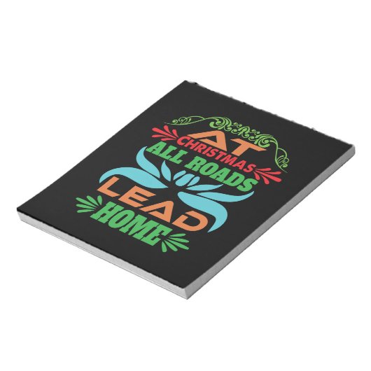Bloc-note Cadeau de Noël Toutes les routes mènent à la maiso (Tourné)