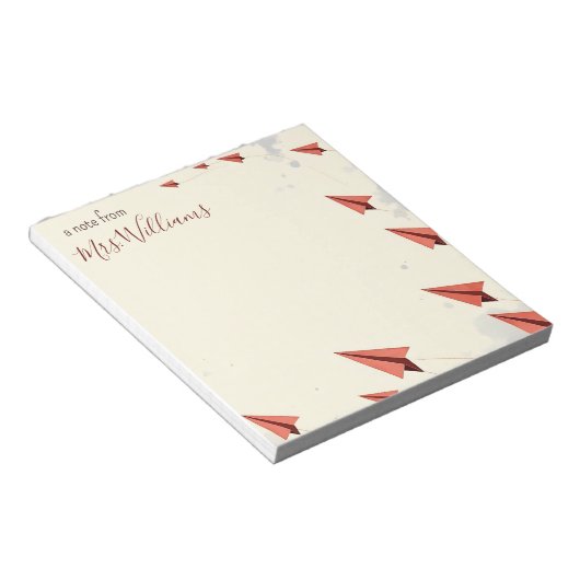 Bloc-note Cadeau de plan en papier personnalisé enseignant c (Incliné)