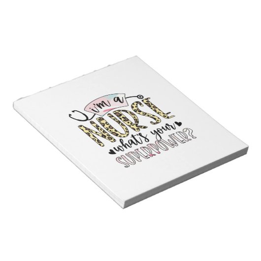 Bloc-note Cadeau d'infirmière | Super infirmière fière (Incliné)