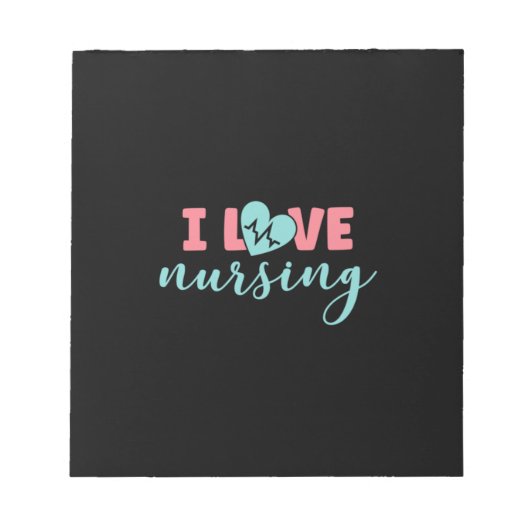 Bloc-note Cadeau infirmière | I Love Nursing (Devant)