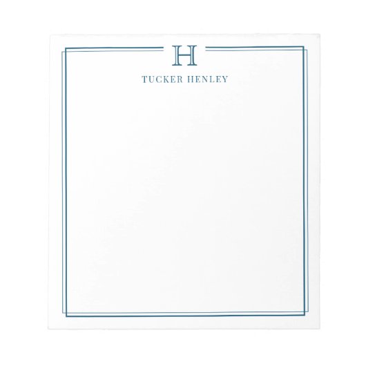 Bloc-note Cadeau initial pour papeterie de bureau pour homme (Devant)