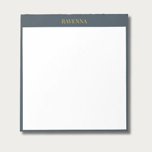 Bloc-note Cadeau Luxe Personnalisé Nom Or Charbon