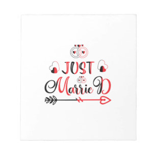 Bloc-note Cadeau mariage juste marié
