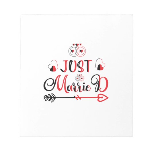 Bloc-note Cadeau mariage juste marié (Devant)