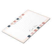 Bloc-note Cadeau personnalisé pour l'enseignant de la part d (Incliné)