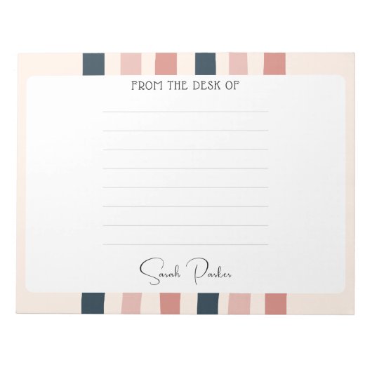 Bloc-note Cadeau personnalisé pour l'enseignant de la part d (Devant)