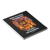 Bloc-note Cadeau pompier | Quand vous traversez le feu (Incliné)