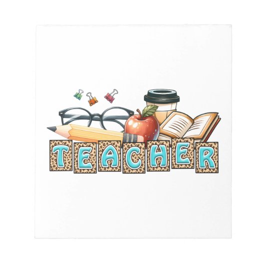 Bloc-note Cadeau pour Enseignant | Crayon Enseignant (Devant)