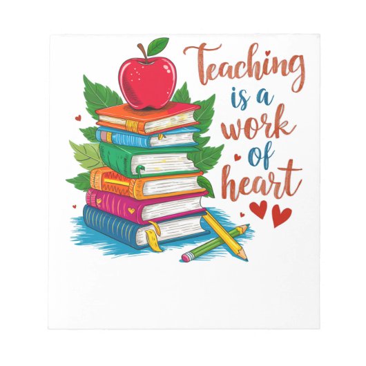 Bloc-note Cadeau pour Enseignant | Enseigner est un travail (Devant)