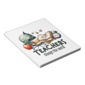Bloc-note Cadeau pour Enseignant | Les Enseignants Changent (Incliné)