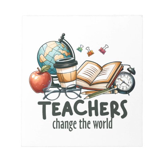 Bloc-note Cadeau pour Enseignant | Les Enseignants Changent (Devant)