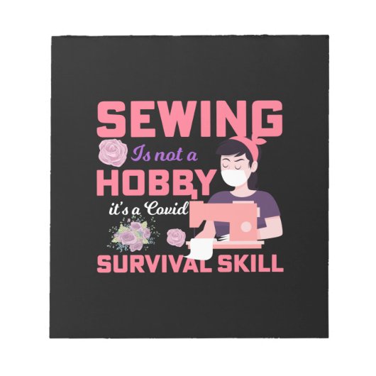 Bloc-note Cadeau Quilter | Coudre N'Est Pas Un Hobby (Devant)