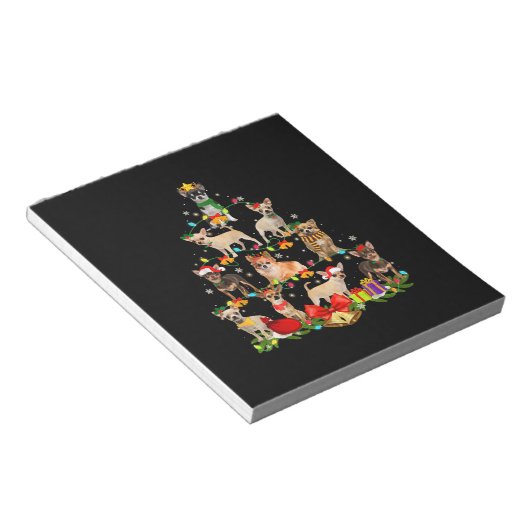 Bloc-note Cadeaux Amoureux de les chiens Chihuahua Arbre Lum (Incliné)