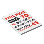 Bloc-note Cadeaux d'anniversaire de 70e année (Incliné)