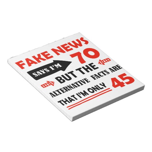 Bloc-note Cadeaux d'anniversaire de 70e année (Incliné)