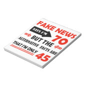 Bloc-note Cadeaux d'anniversaire de 70e année (Tourné)