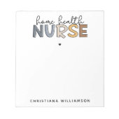 Bloc-note Cadeaux d'appréciation des infirmières et infirmie (Devant)