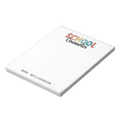 Bloc-note Cadeaux d'appréciation du conseiller scolaire pers (Tourné)