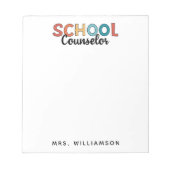 Bloc-note Cadeaux d'appréciation du conseiller scolaire pers (Devant)