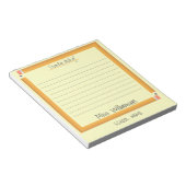 Bloc-note Cadeaux d'appréciation personnalisés de l'enseigna (Incliné)