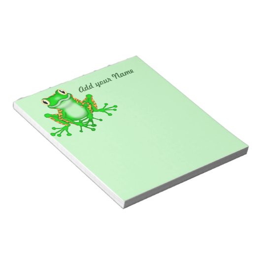 Bloc-note Cadeaux de conception de grenouille pour collecteu (Incliné)