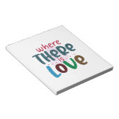 Bloc-note Cadeaux de mariage | Où Il Y A L'Amour (Incliné)