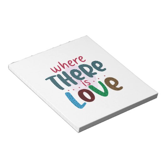 Bloc-note Cadeaux de mariage | Où Il Y A L'Amour (Incliné)