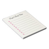 Bloc-note Cadeaux de Saint-Valentin Cœurs Mignons Notes Quot (Incliné)