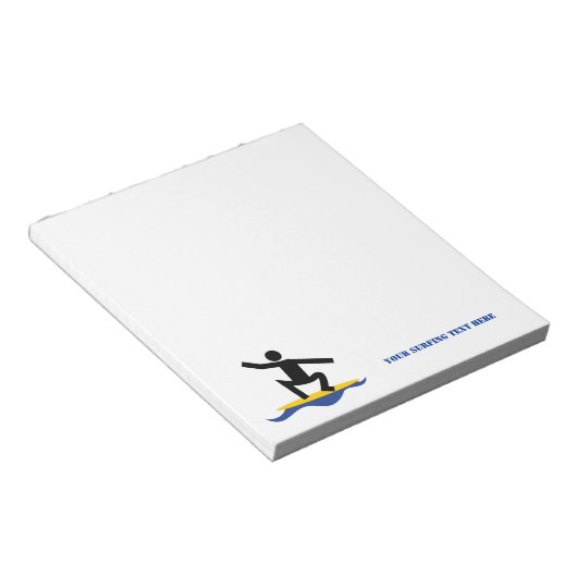 Bloc-note Cadeaux de surf, surfer sur sa planche de surf (Incliné)