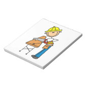 Bloc-note Cadeaux de travailleur de la construction sciant d (Tourné)