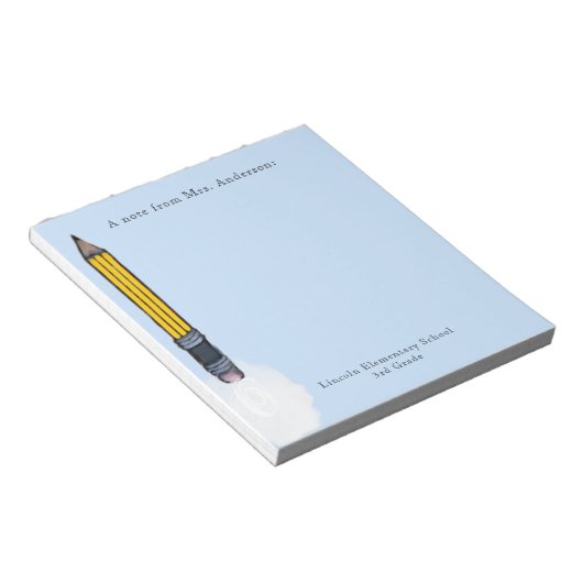 Bloc-note Cadeaux d'enseignants personnalisés (Incliné)