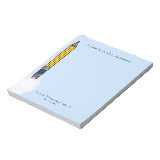 Bloc-note Cadeaux d'enseignants personnalisés (Tourné)