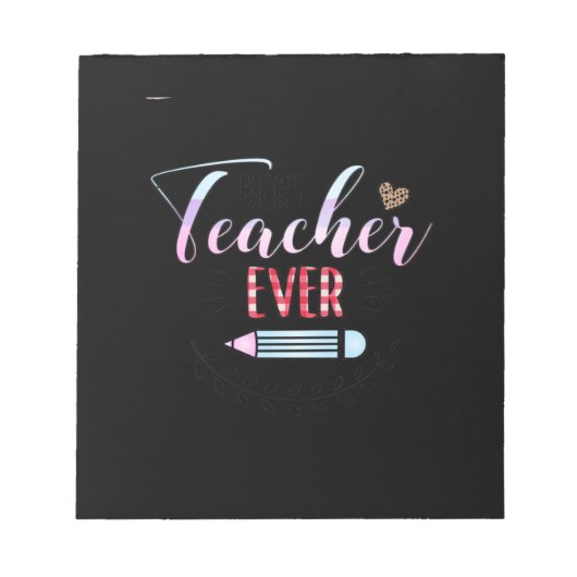 Bloc-note Cadeaux Enseignant | Meilleur Enseignant Jamais (Devant)